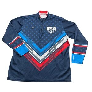TAKEDOWN 3XL‎ Sportswear Collar Long Sleeve 1/4 Zip 100% Polyester USA